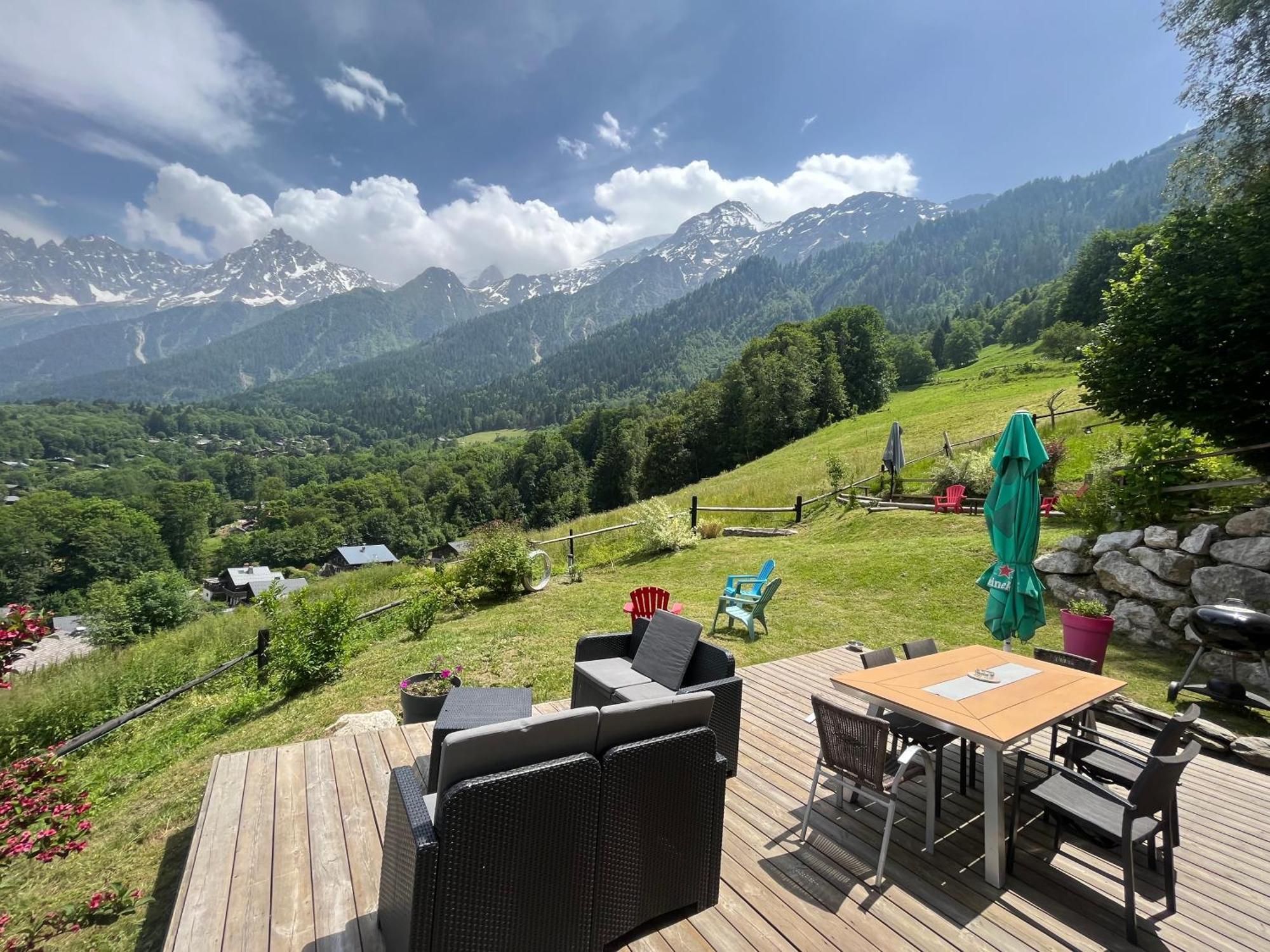 Amazing View Appartement Du Chalet Les Houches Dış mekan fotoğraf