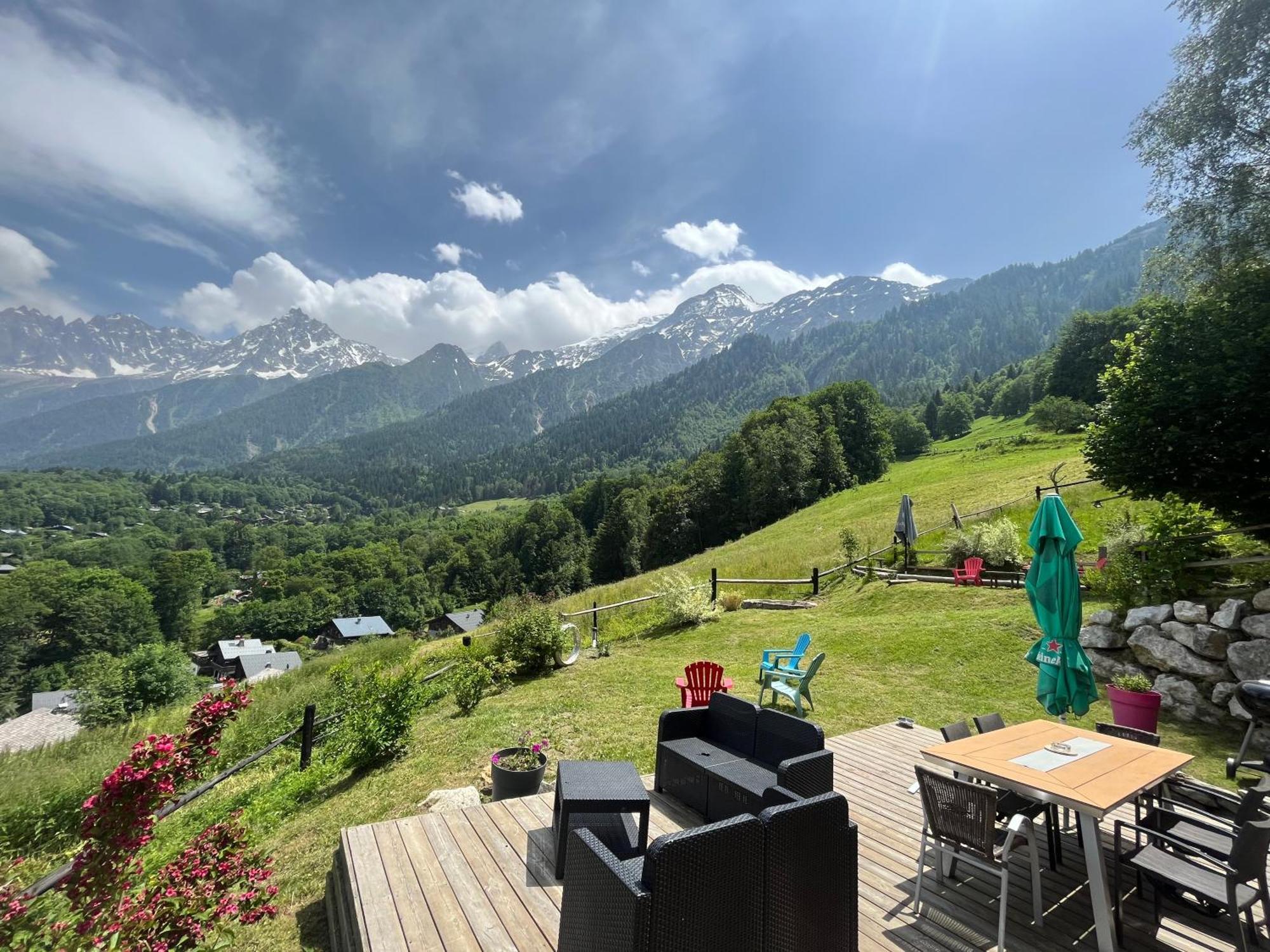 Amazing View Appartement Du Chalet Les Houches Dış mekan fotoğraf