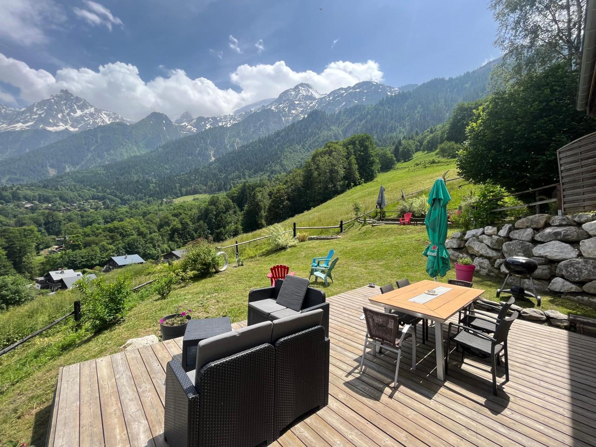 Amazing View Appartement Du Chalet Les Houches Dış mekan fotoğraf