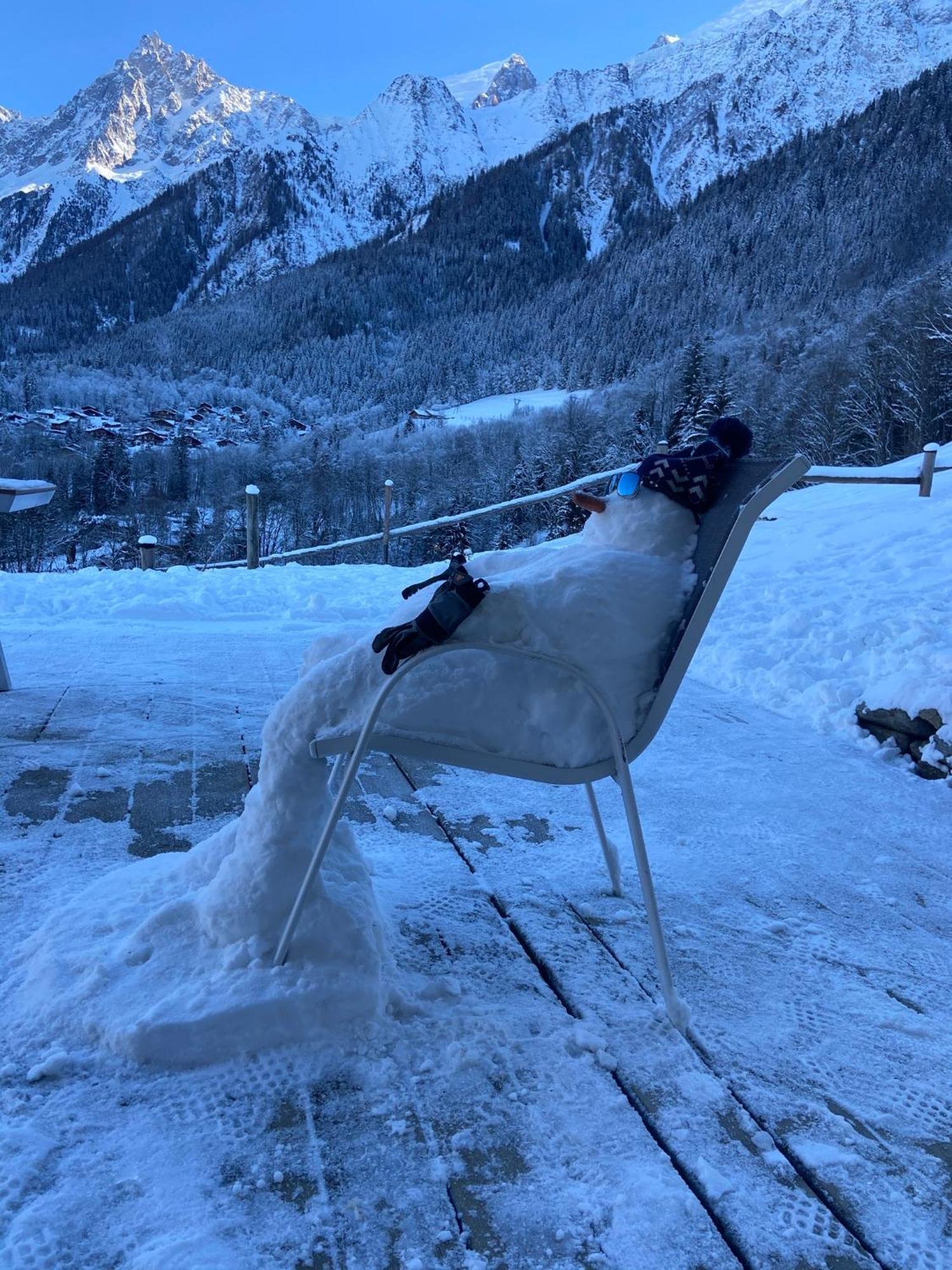 Amazing View Appartement Du Chalet Les Houches Dış mekan fotoğraf